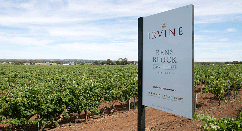 Irvine Wines Ben's Block Vineyard